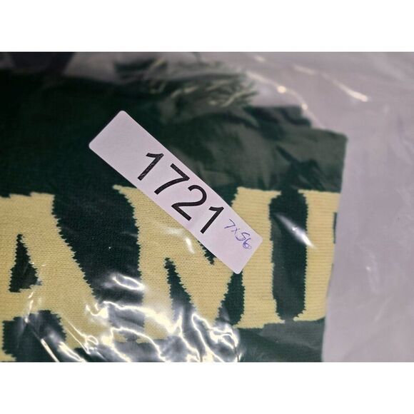 Jameson Green & Cream Knit Scarf With Fringe whiskey warm - Picture 3 of 4